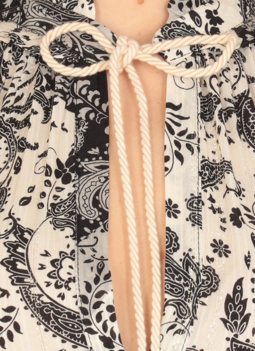 Miss Bikini Sleeveless Ivory Viscose Maxi Dress With V-neck