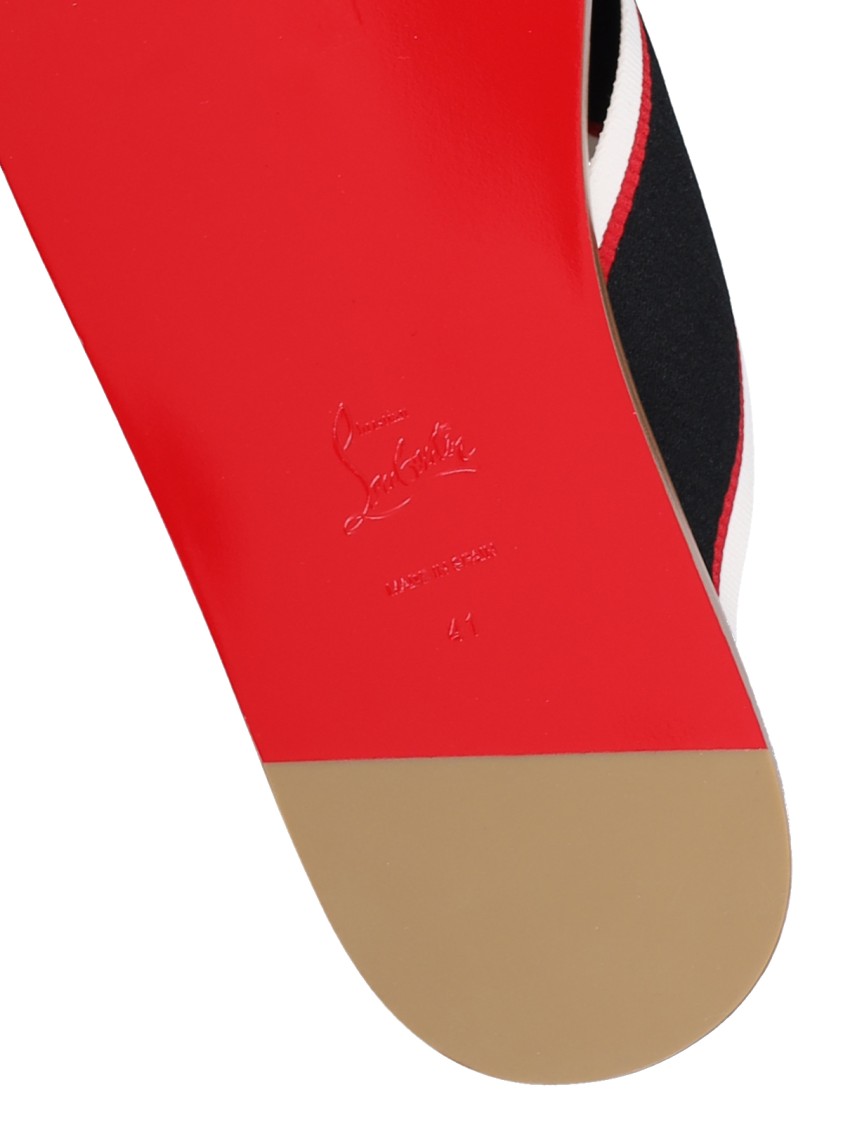 Christian Louboutin Hot Cross Slides In Neutrals