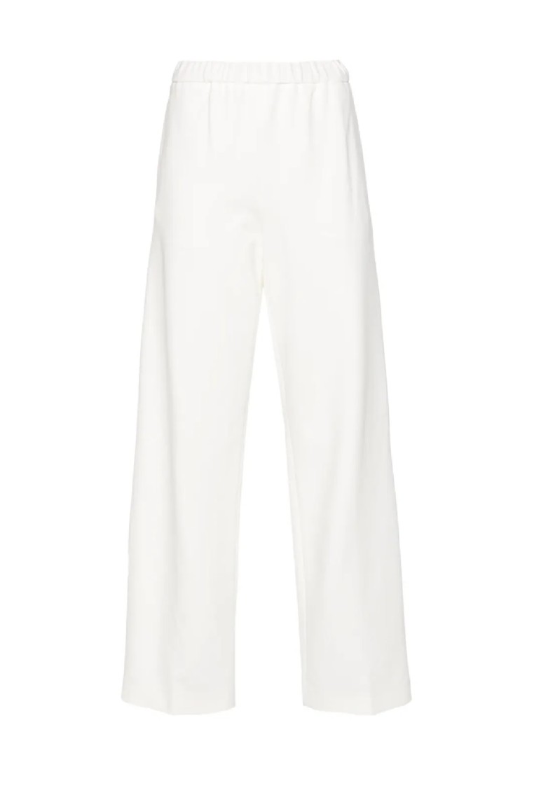 Fabiana Filippi Wide-leg Relaxed Pants With Elastic Waistband In Neutral