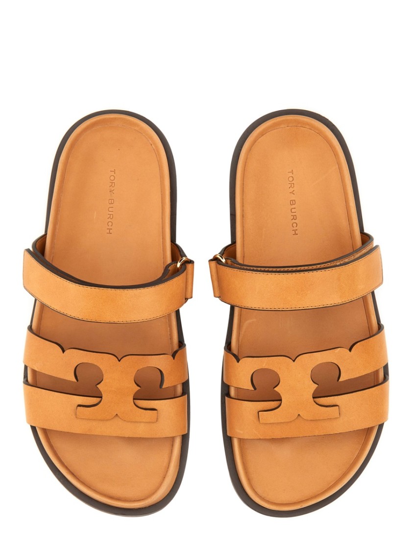 Tory Burch Ines Sport Leather Slide Sandals