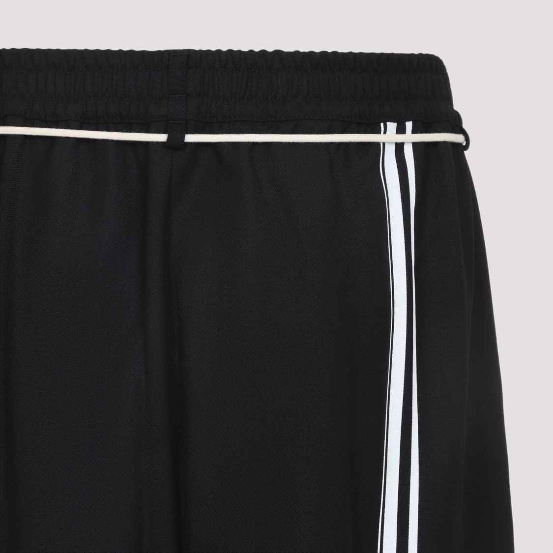 Mordecai Black Virgin Wool Drawstring Pant In Black