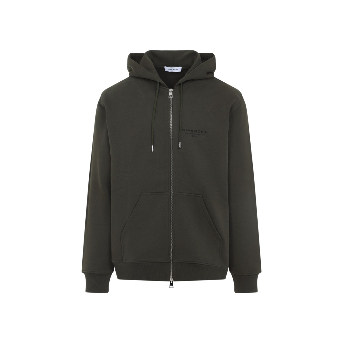 Givenchy Khaki Green Cotton Sweatshirt In Black