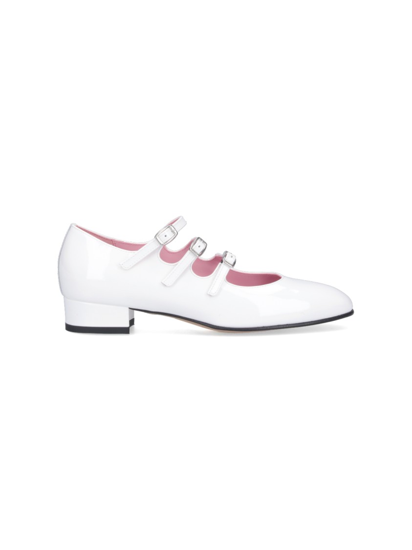 Shop Carel Mary Jane Pumps "ariana" In White Patent Leather