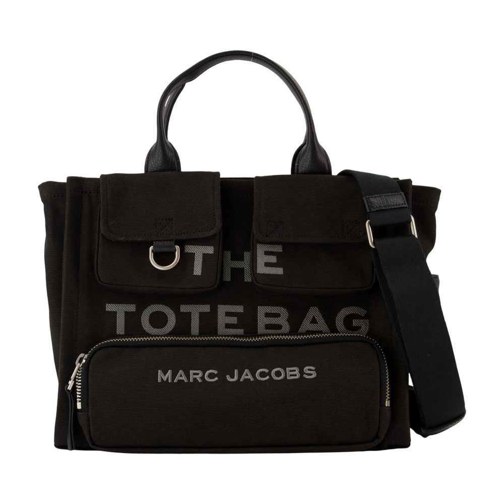 Marc Jacobs Black Cotton The Medium Tote In Black