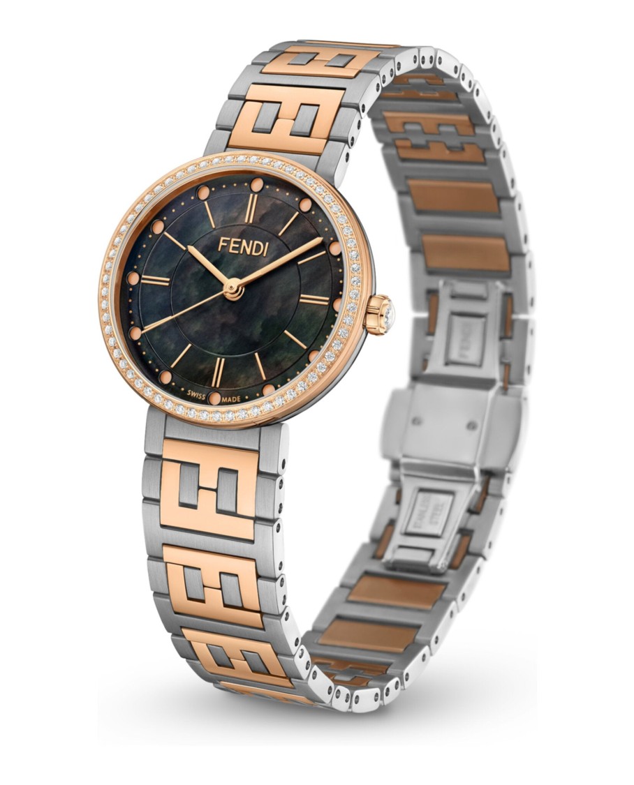 Fendi Forever Two-tone Diamond Bracelet Watch, 29mm