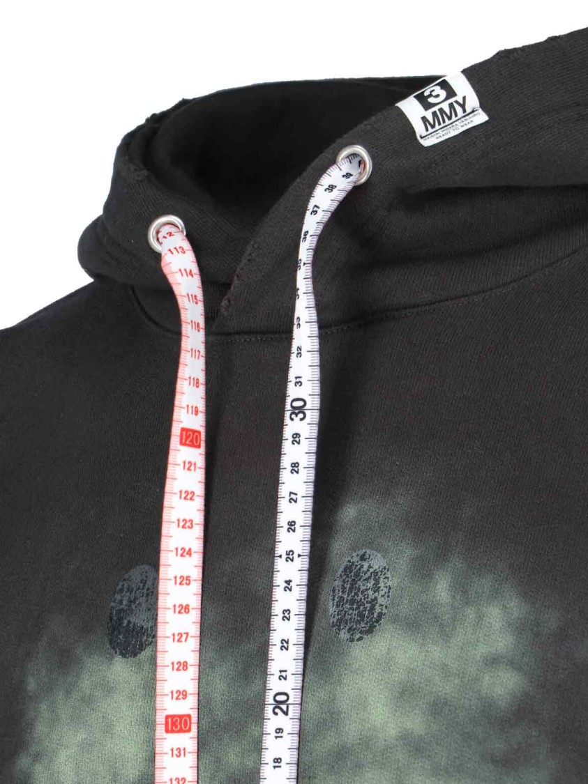 Miharayasuhiro Hooded Graphic Sweatshirt Kangaroo Pocket