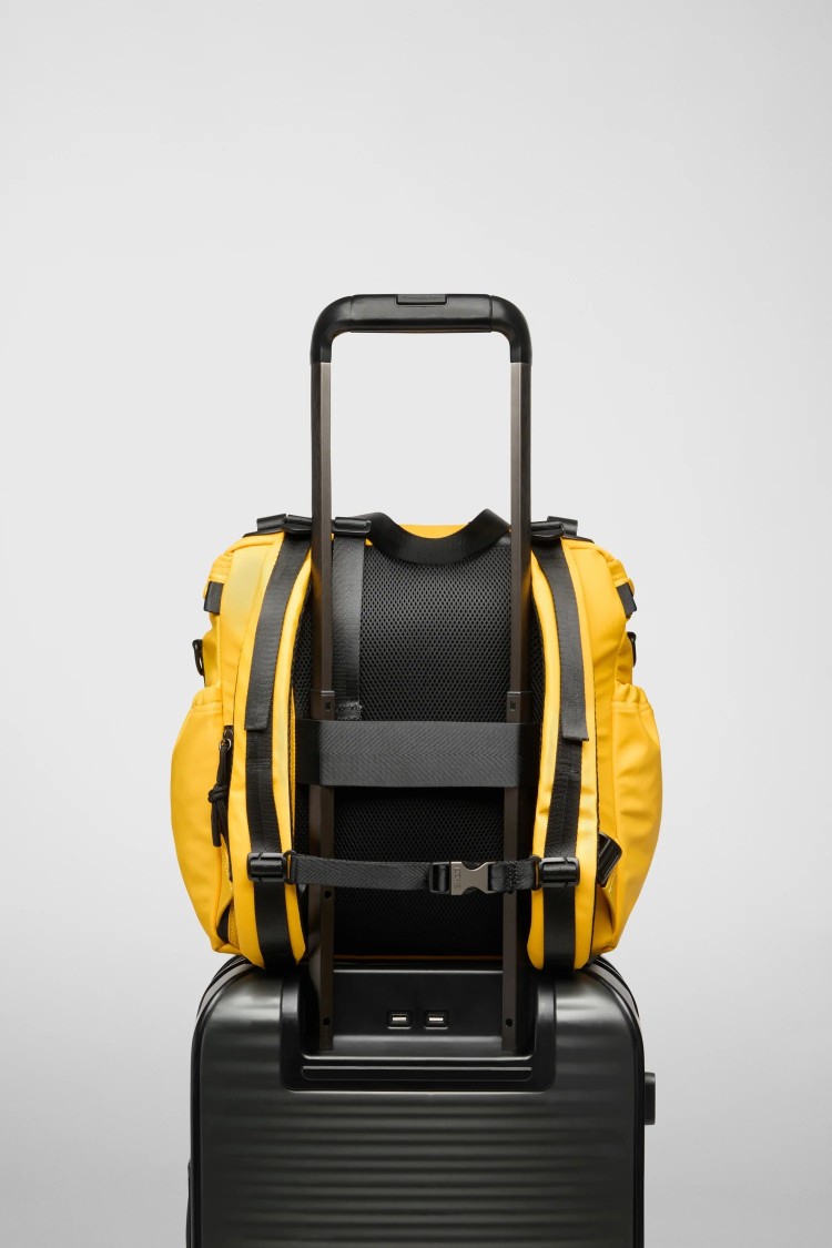 Done Spacious Yellow Backpack With Adjustable Straps