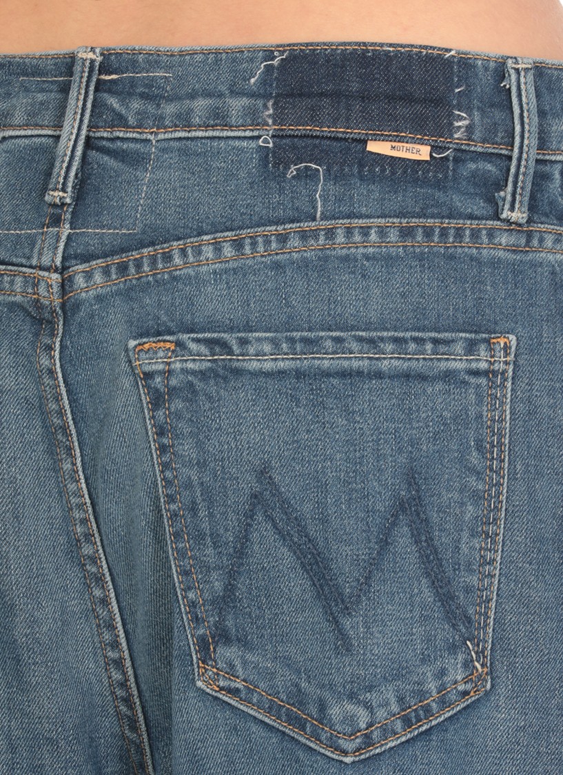 Mother Wide-leg Trousers Faded Wash In Blue