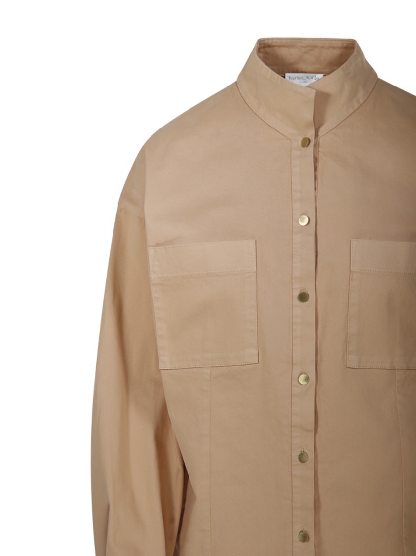 Shop Forte Forte Collar Shirt In Pink
