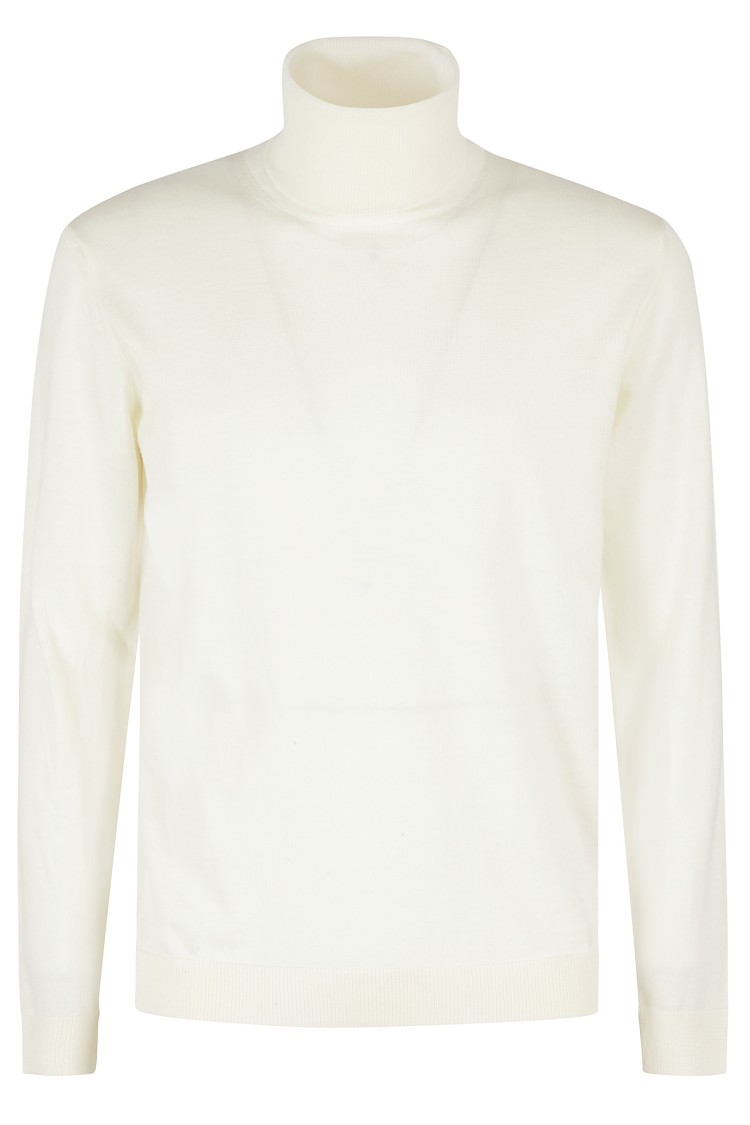 Roberto Collina Turtleneck Sweater In White