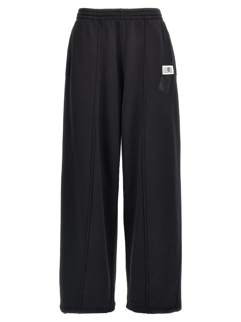 Mm6 Maison Margiela Mm6 By Maison Margiela Brushed Cotton Joggers With Adjustable Drawstring In Black