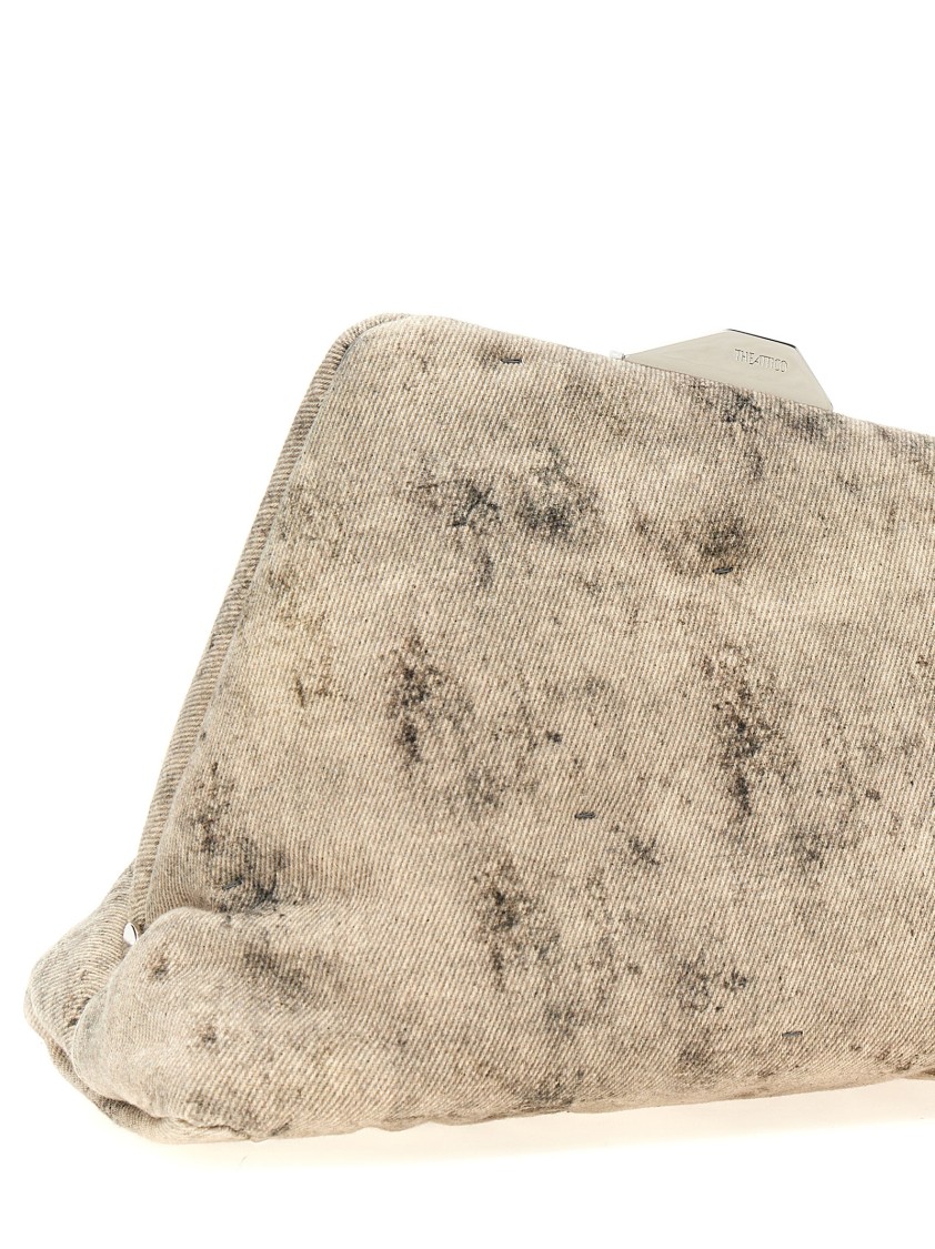 Attico Day Off Canvas Clutch In Neutral