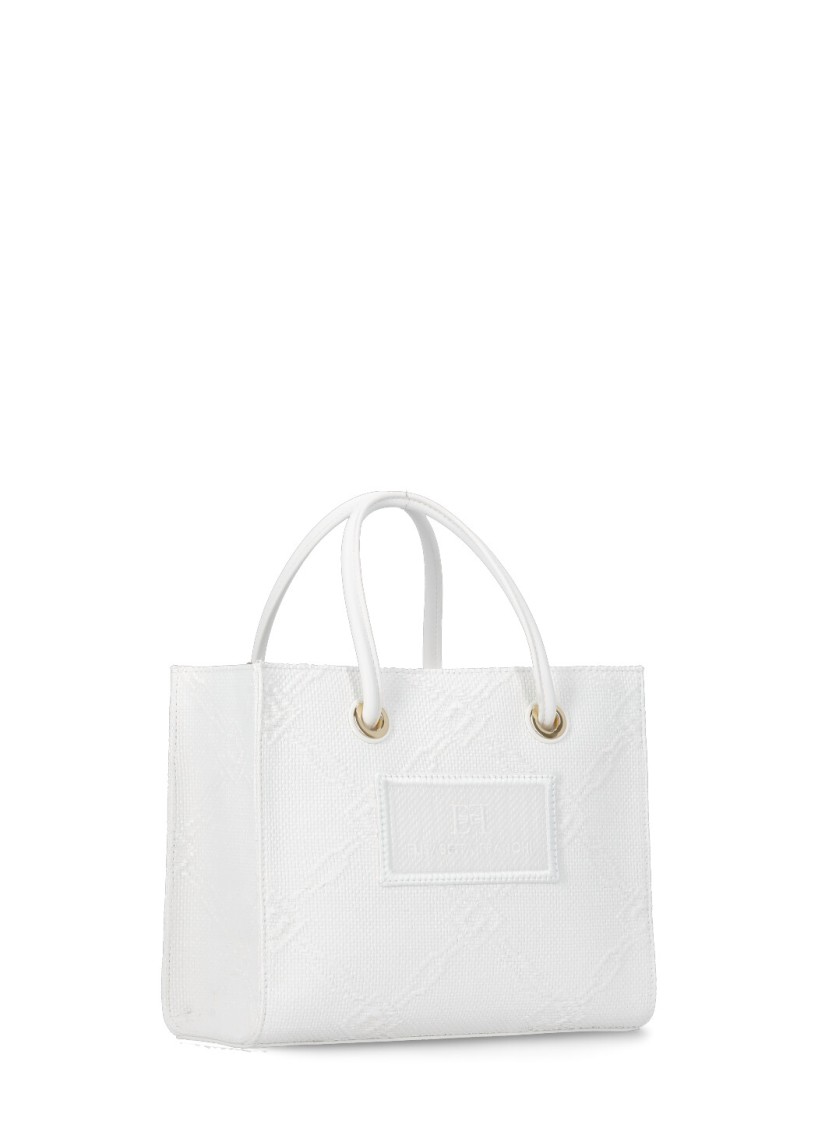 Elisabetta Franchi Black Canvas Bag