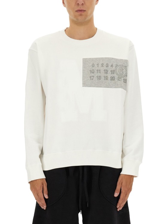 トップス MM6 MAISON MARGIELA OVER SWEAT TOPS MM6 Maison Margiela - Print Hooded Zip Sweatshirt | HBX