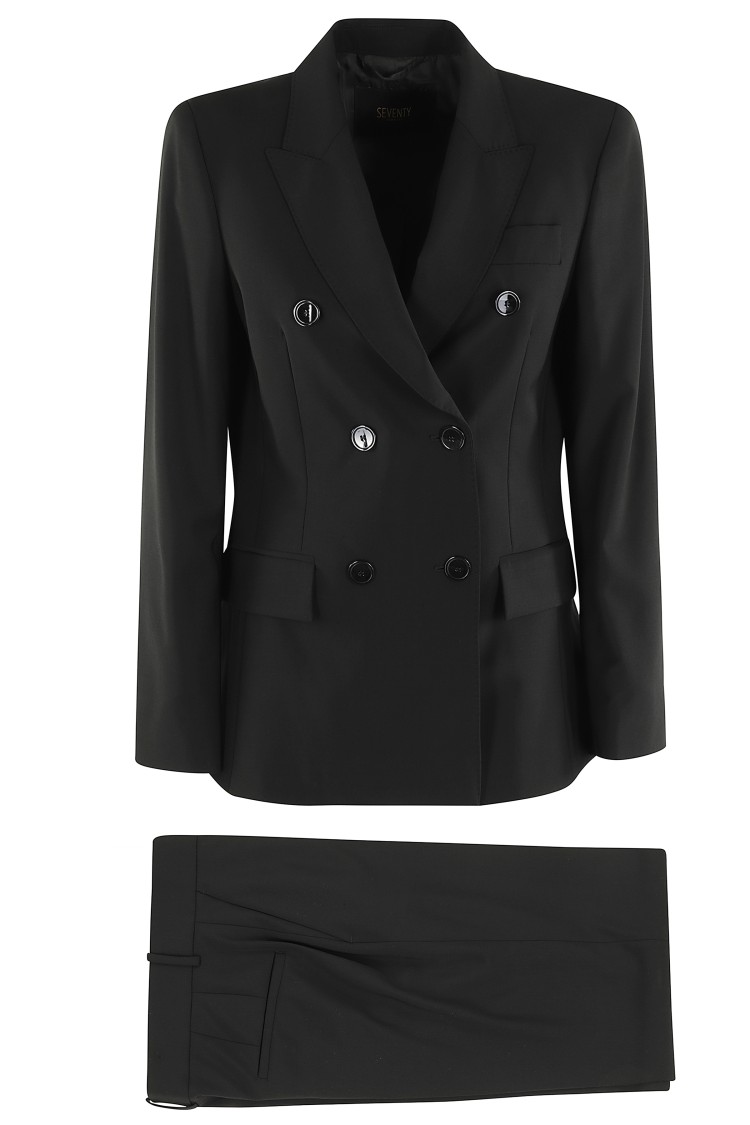 Seventy Tailleur Fresco Lana Bistretch In Black