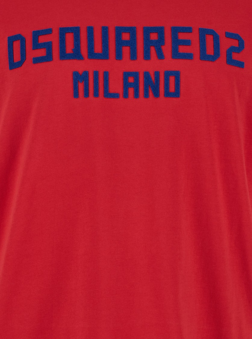 DSQUARED2 DSQUARED2 RED CREWNECK T-SHIRT 