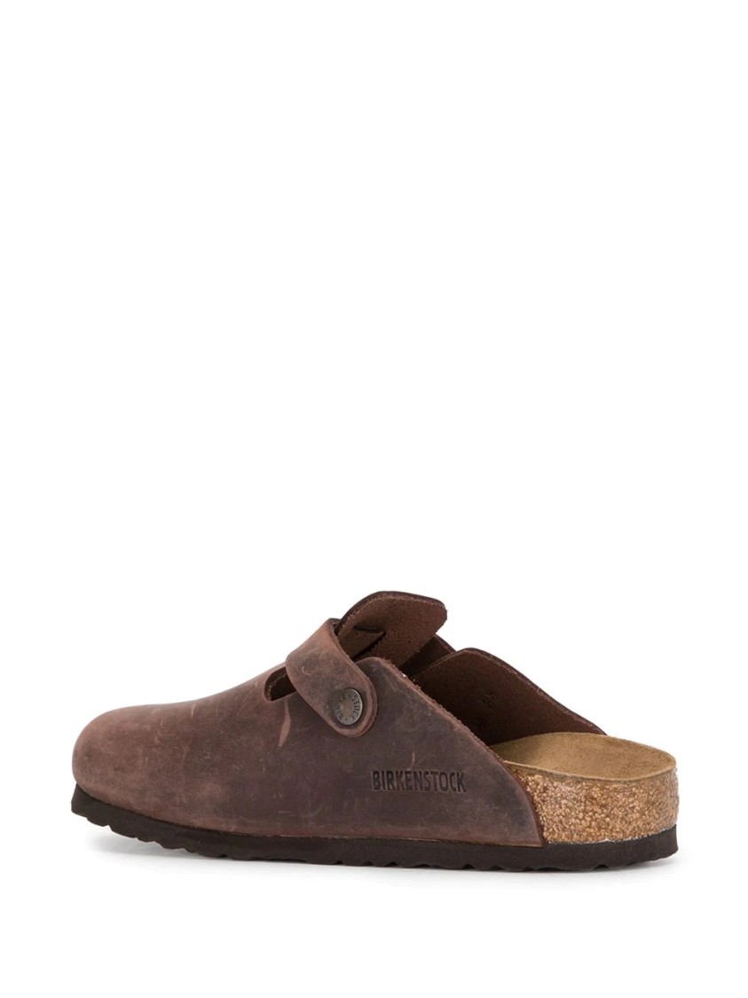 Birkenstock Boston Bs Narrow Leather Clog In Animal Print