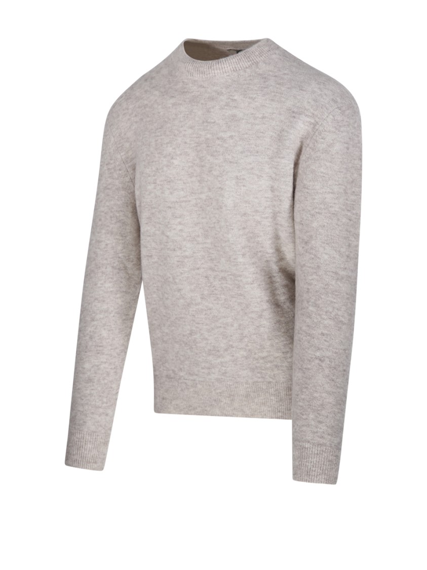 Altea Soft Blend Knit Sweater With Ribbed Hem In Gray