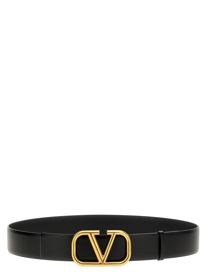 Valentino Garavani 'vlogo Signature' Belt In Black