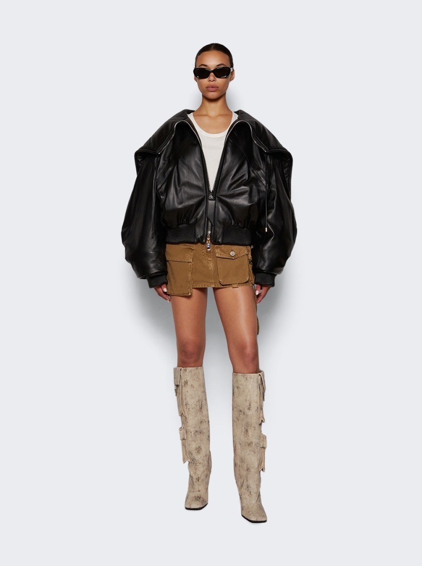 Attico The  Sienna Tube Boot 105mm Sand Melange In Neutrals