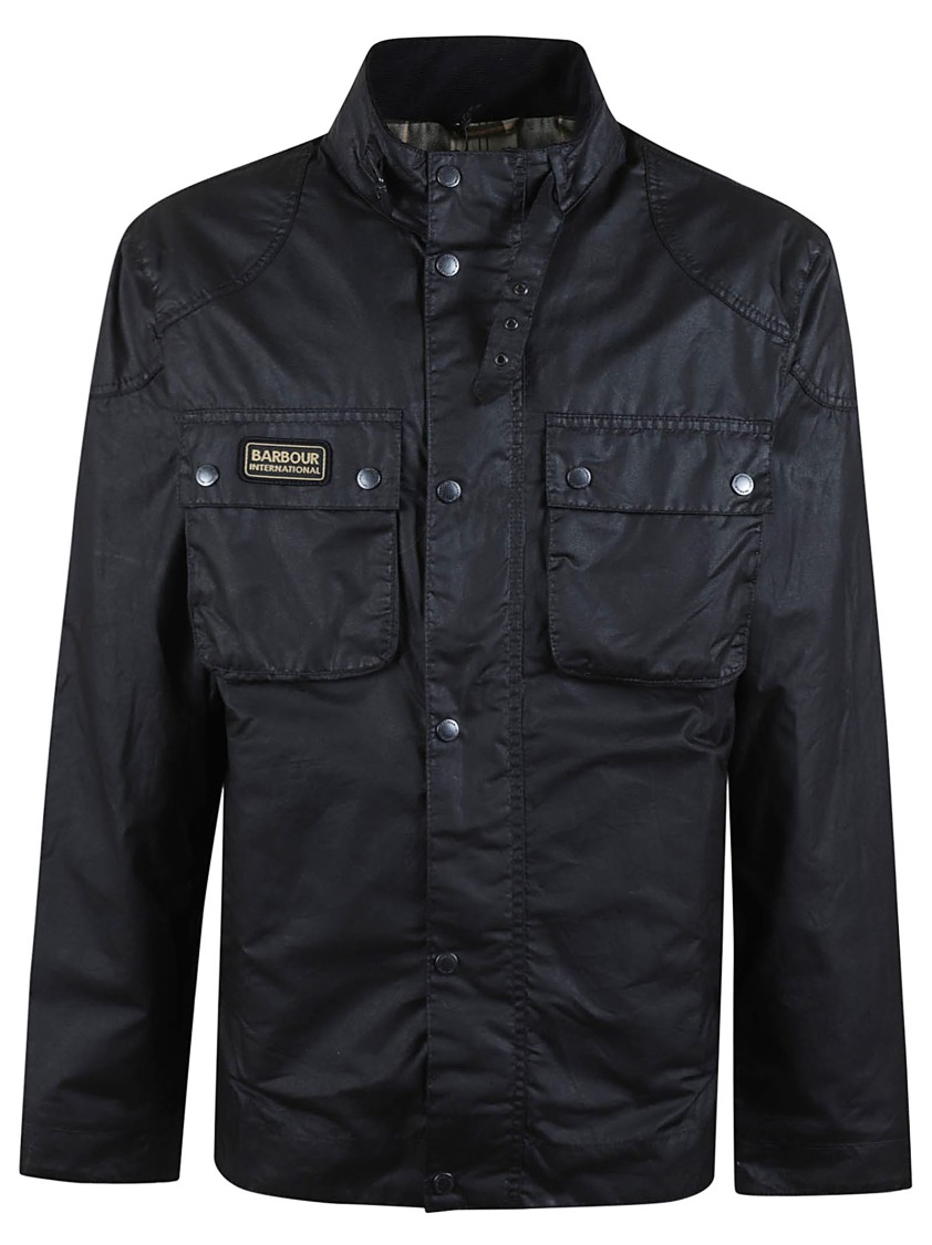 Barbour International Jacket Front Pockets In Black