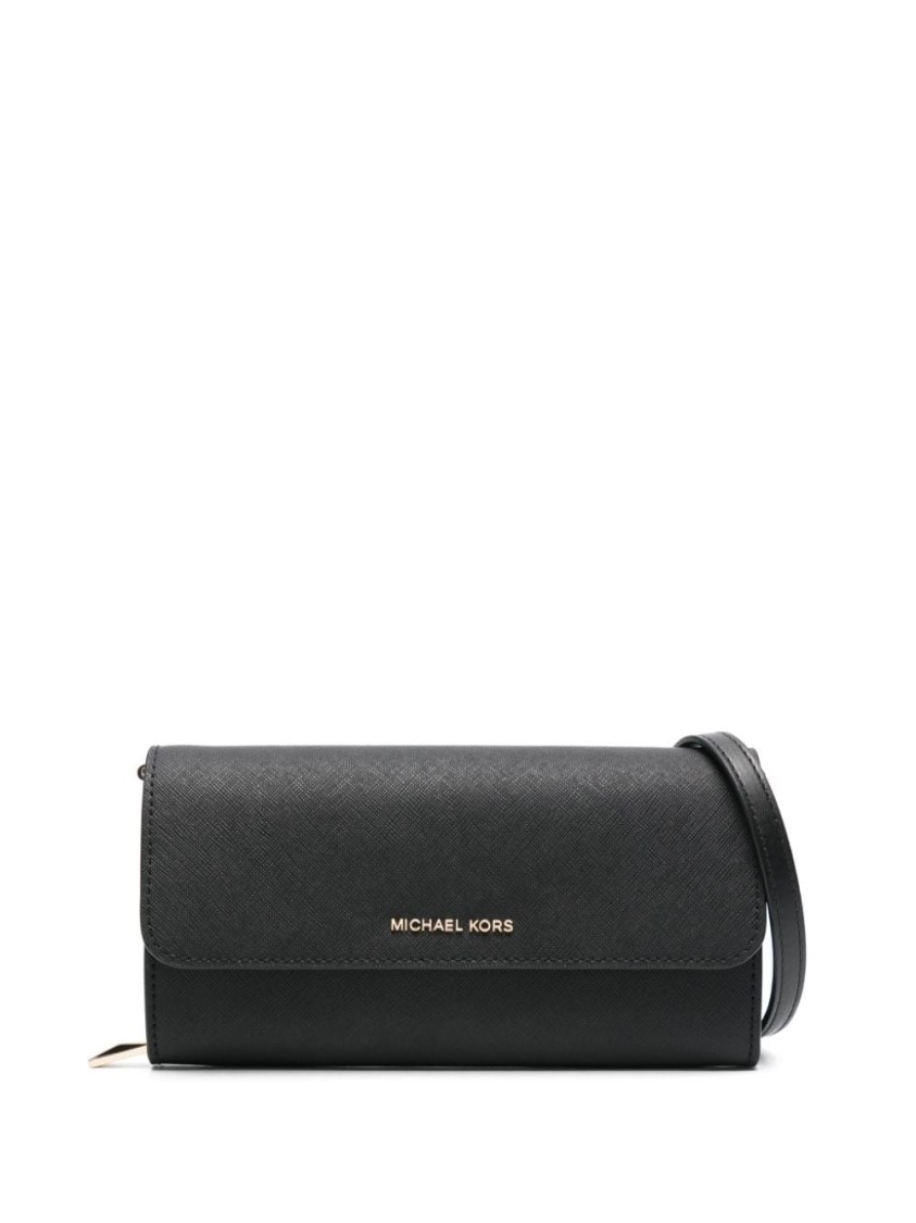 Michael Kors Large Wallet On Chain In Black