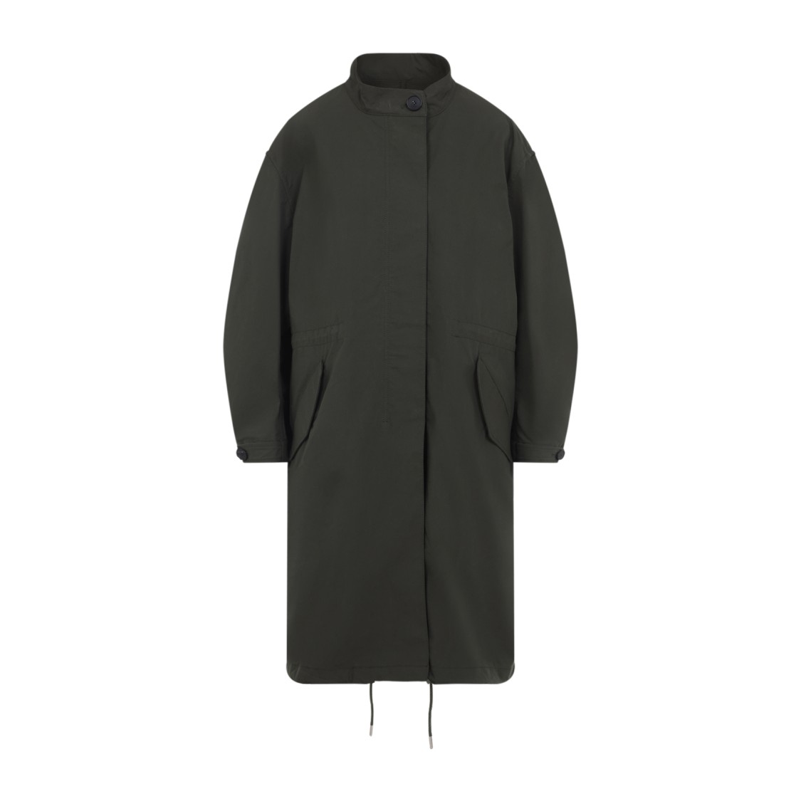 Givenchy Khaki Green Cotton Jacket In Black