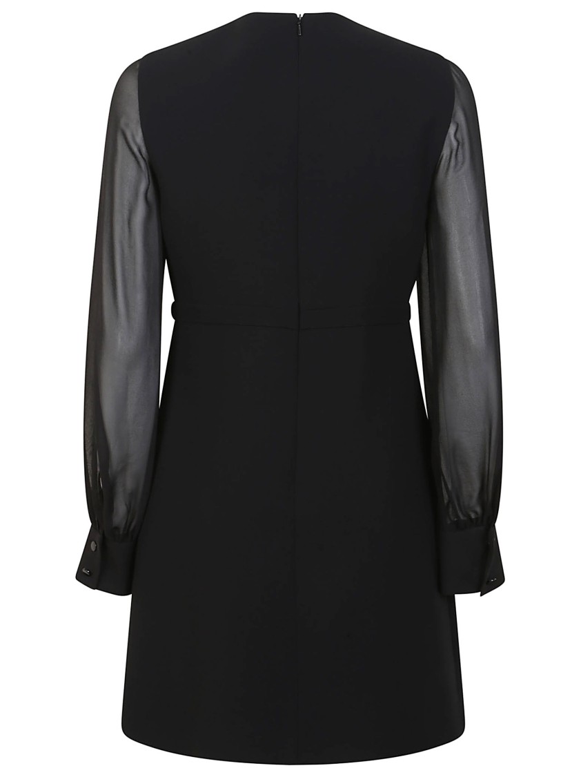 Max Mara Mini Abito Ritmo In Misto Triacetato Nero Donna In Black