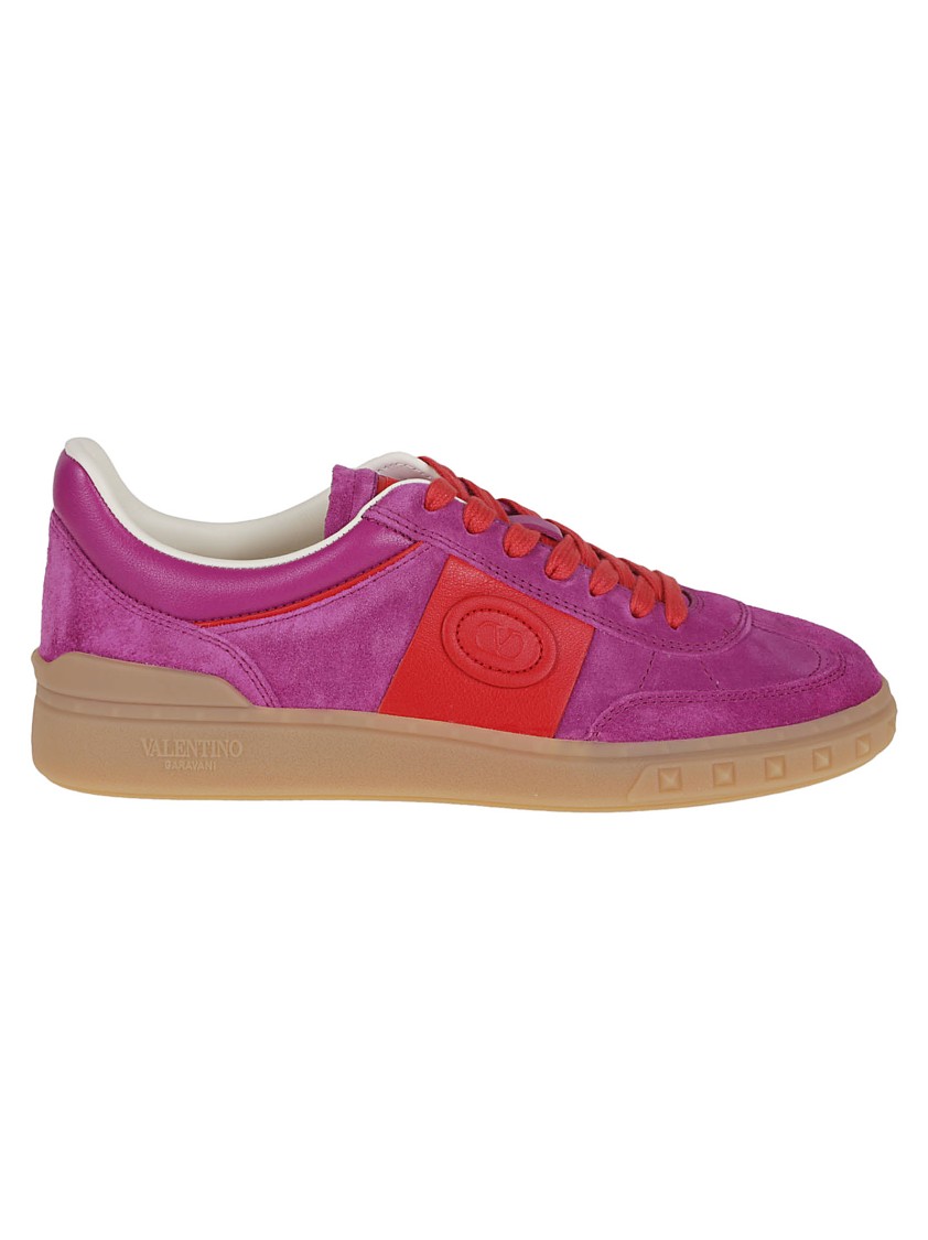 Valentino Upvillage Sneaker Low Top Nappa Calfskin In Pink