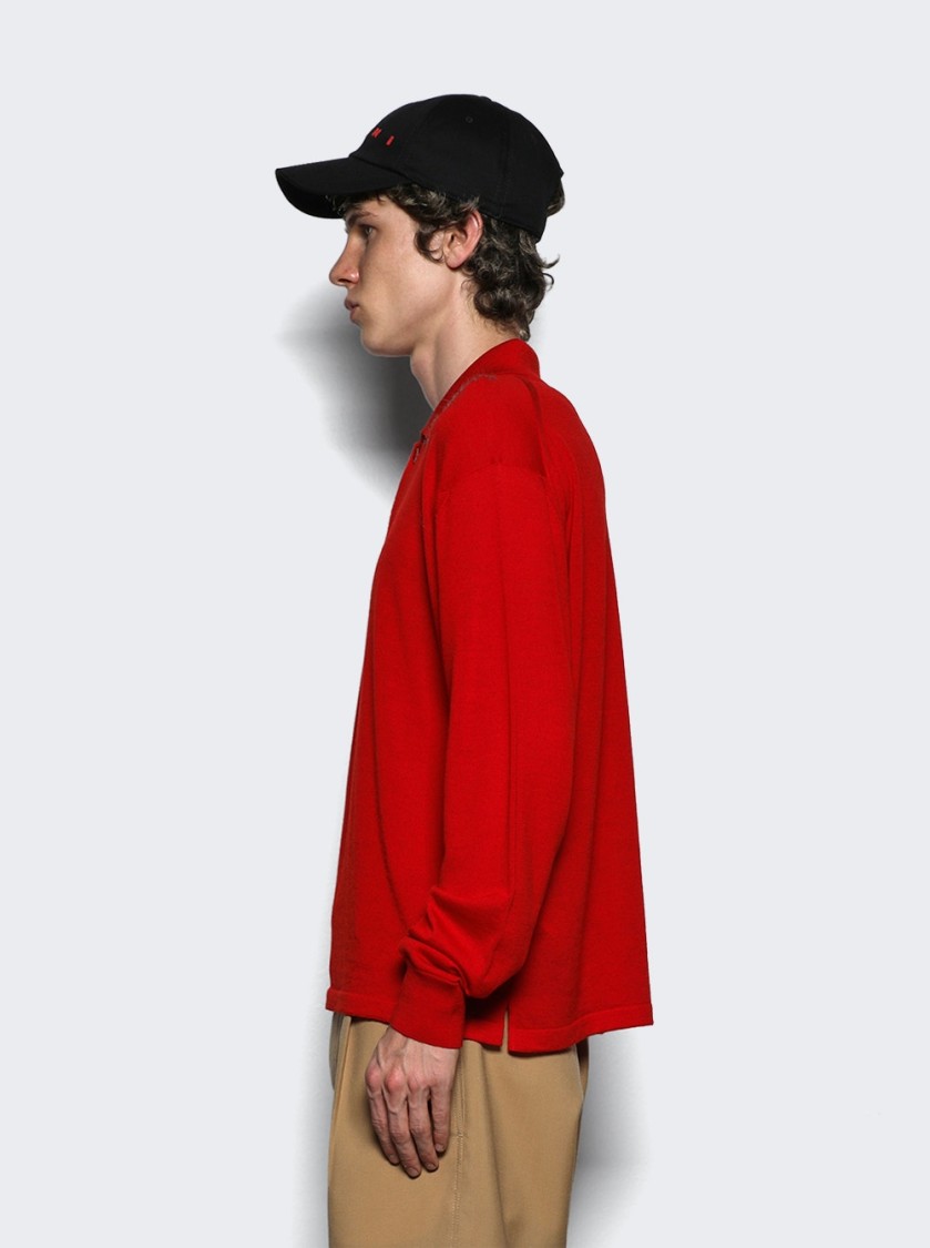 Shop Marni Polo Shirt Red