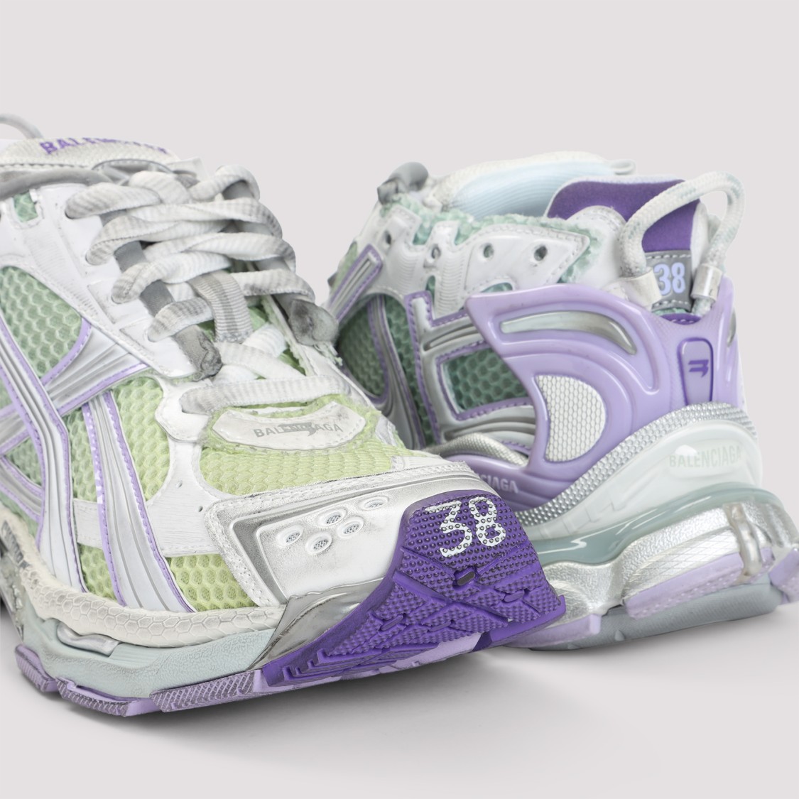 Shop Balenciaga Runner Sneakers In White