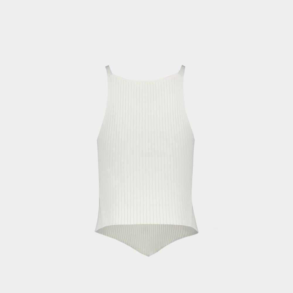 Shop Courrèges Signature Top - Cotton - White