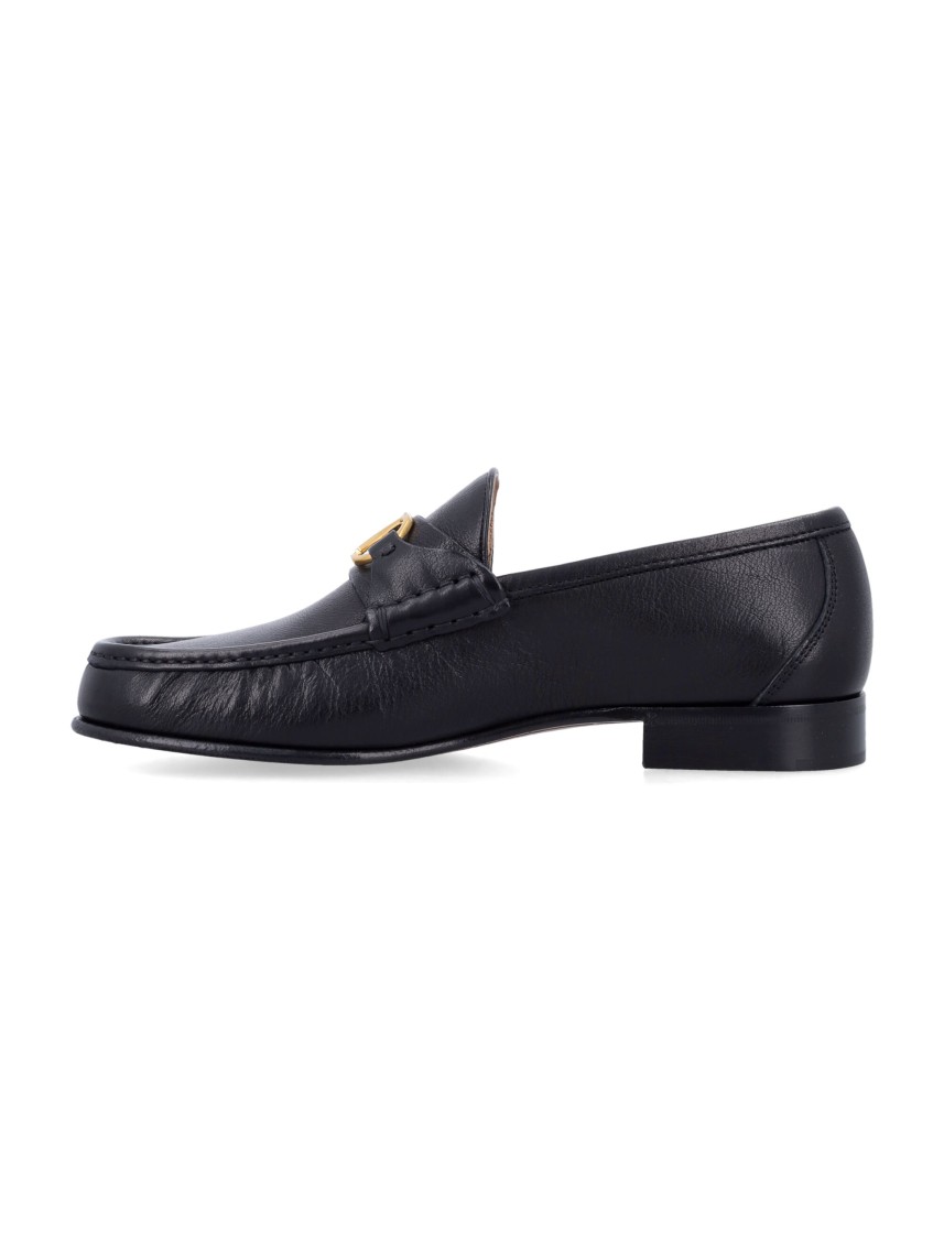 Valentino Garavani Vlogo Signature Loafer With Gold-tone Logo Detail In Black