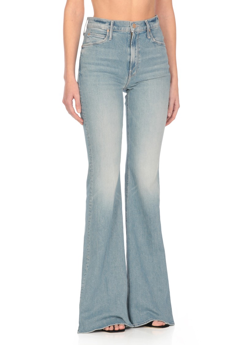 Mother The Super Cruiser High-rise Flared Jeans In Blue
