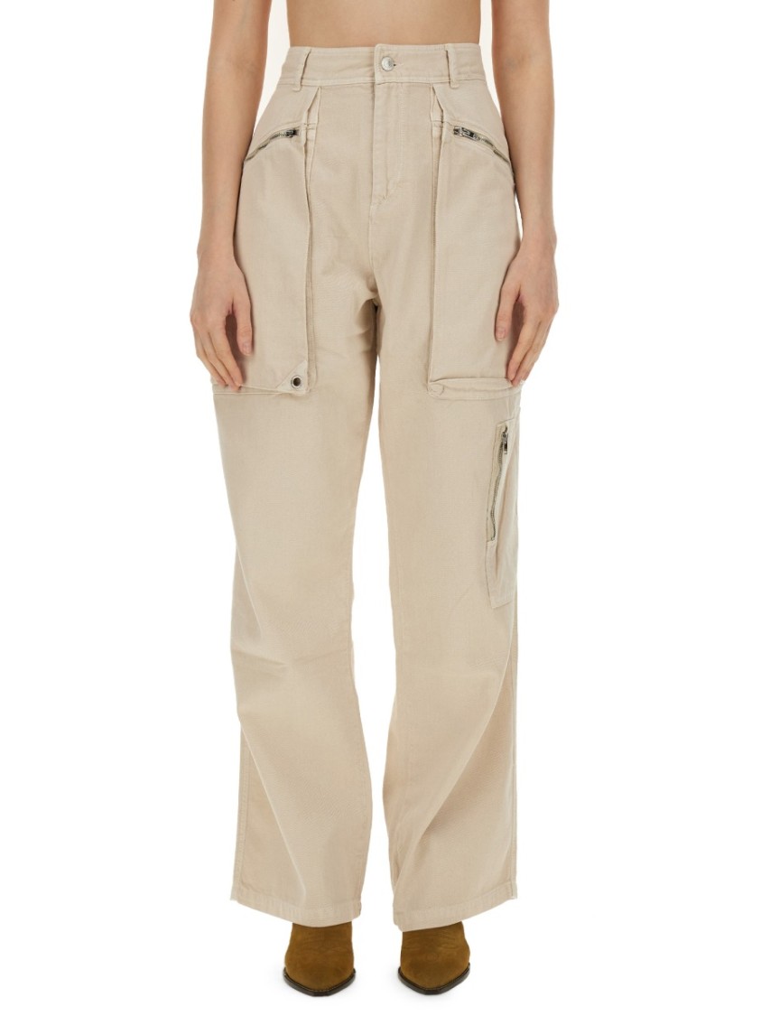 Shop Isabel Marant Jolande Pants In Neutrals