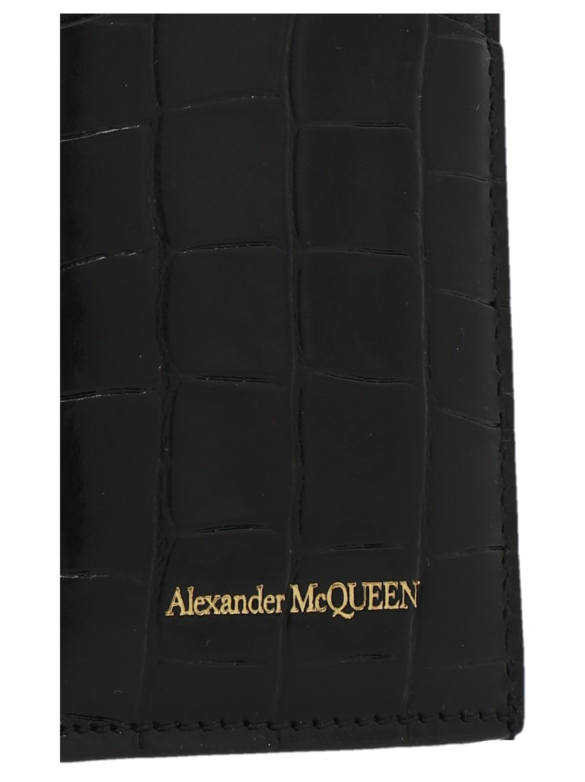 Alexander Mcqueen Mcqueen 'skull' Card Holder In Black