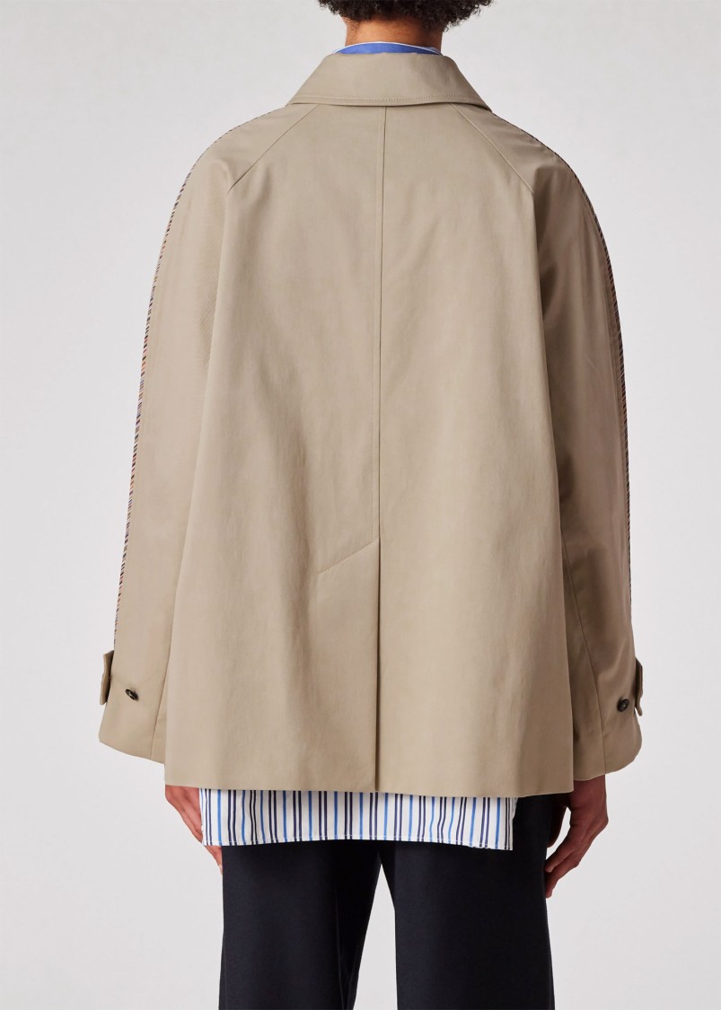 Paul Smith Loose-fit Stone Trapeze Jacket In Neutral
