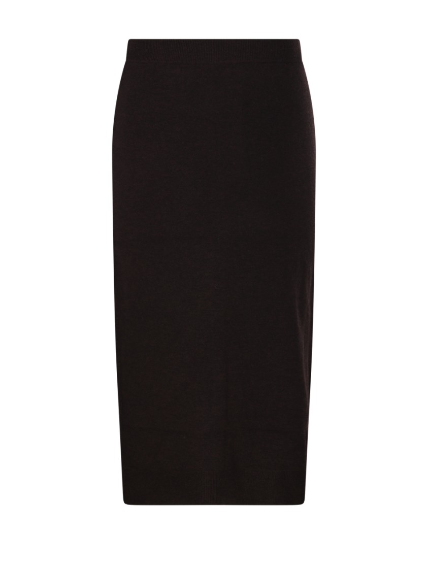 Victoria Beckham Button Detail Midi Skirt In Black