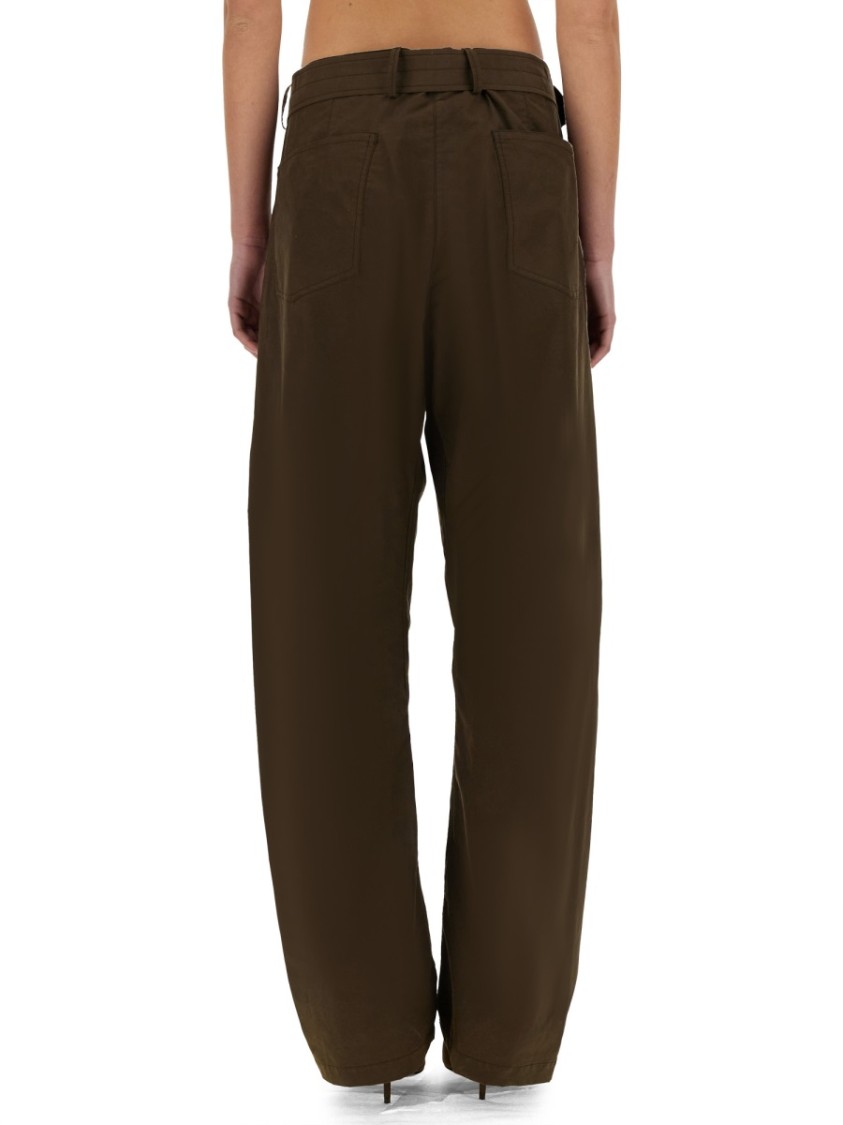Magda Butrym Wide-leg Trousers And Belt In Brown