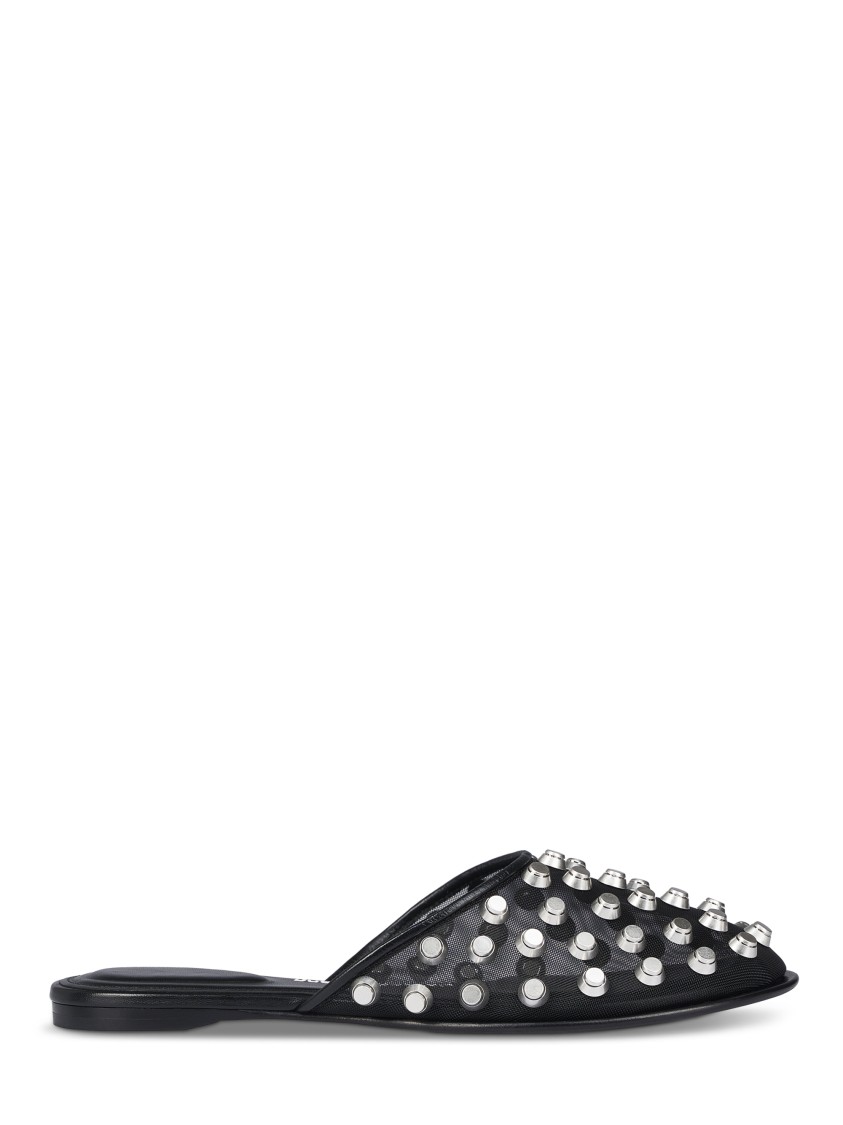 Alexander Wang Pointed Toe Flat Sandals In Black