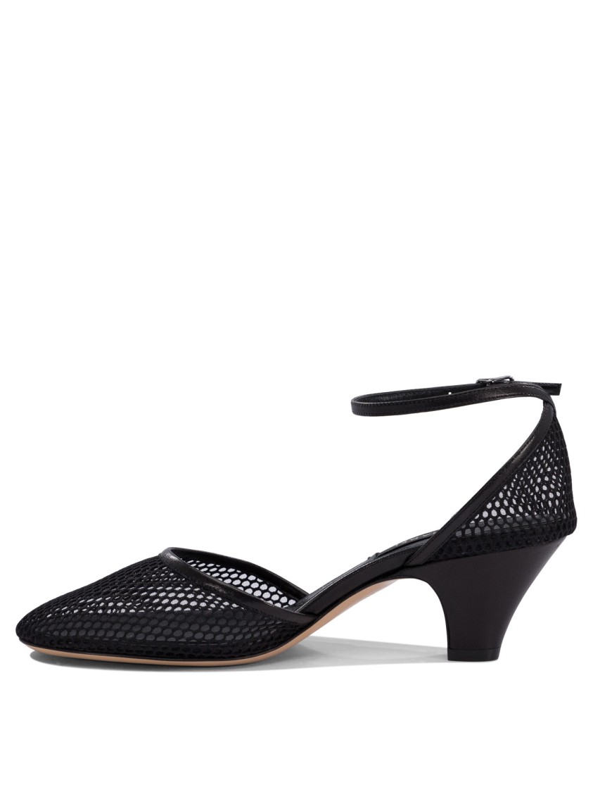 Casadei Mesh Design Sandals With Pointed Toe In Black