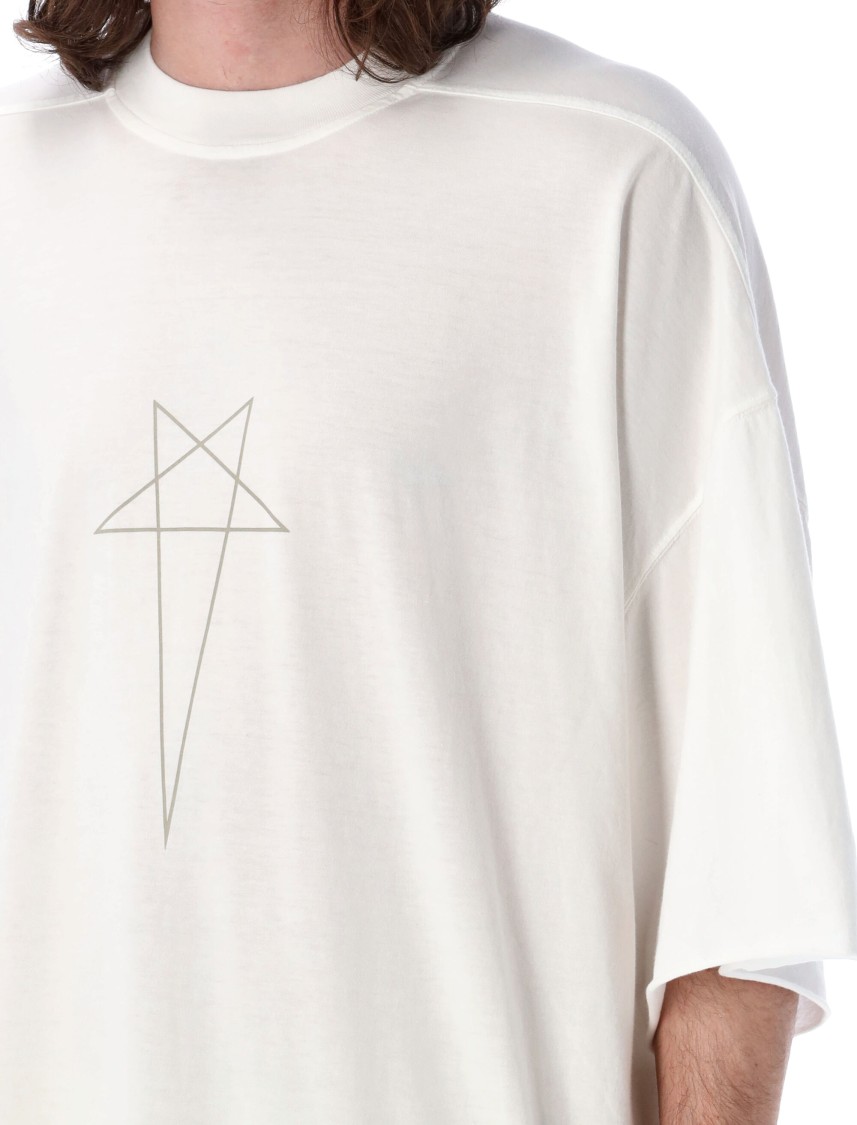 Shop Rick Owens Drkshdw Drkshdw By Rick Owens Pentagram Print Oversized T-shirt In White