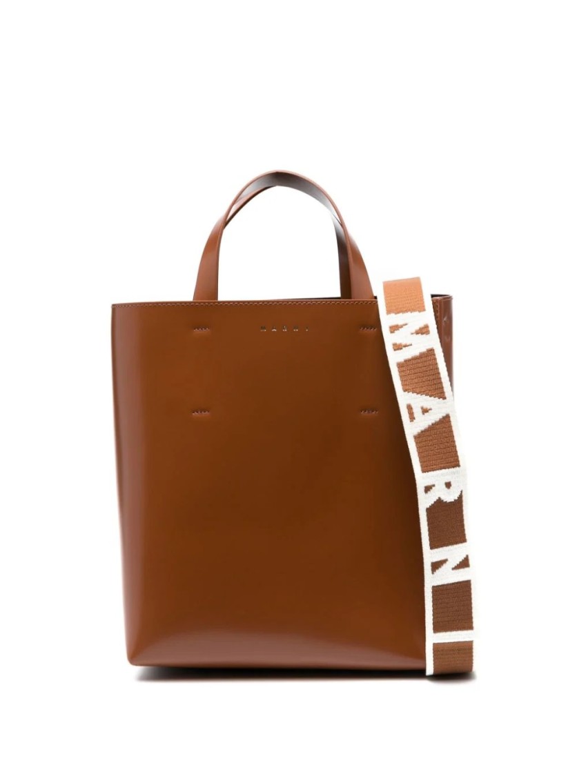 ショルダーバッグ・ポシェット Marni Structured Brown Calf Leather Shoulder Bag Marni Structured Brown Calf Leather Shoulder Bag | THE LIST