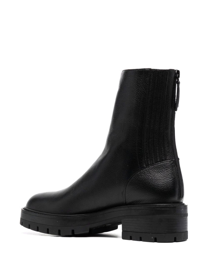 Aquazzura Saint Honore Combat Bootie In Black