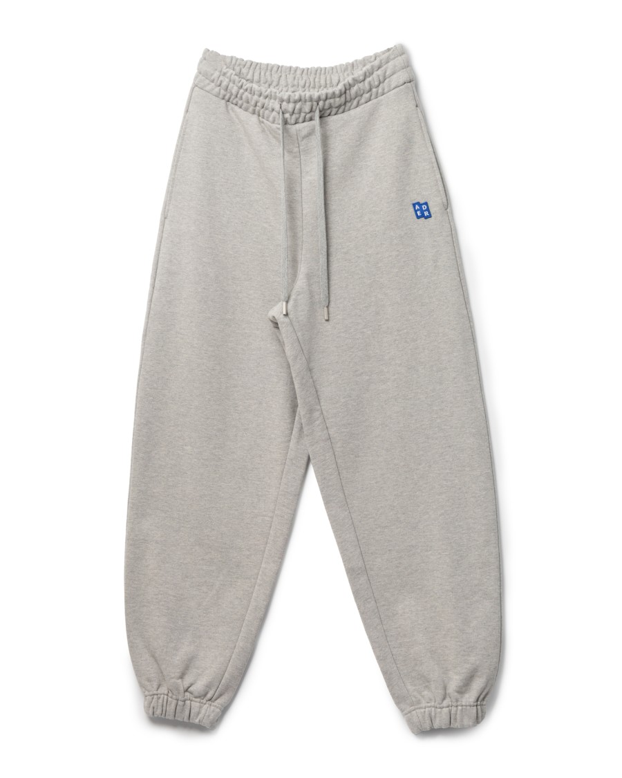 Adererror Mid-rise Grey Pants With Mini Logo