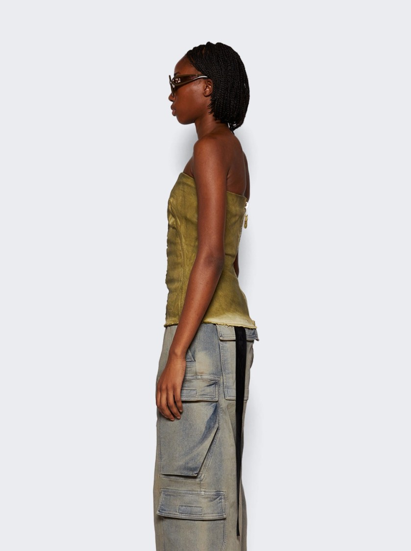 Rick Owens Drkshdw Drkshdw By Rick Owens Porterville Stretch Denim Bustier Top