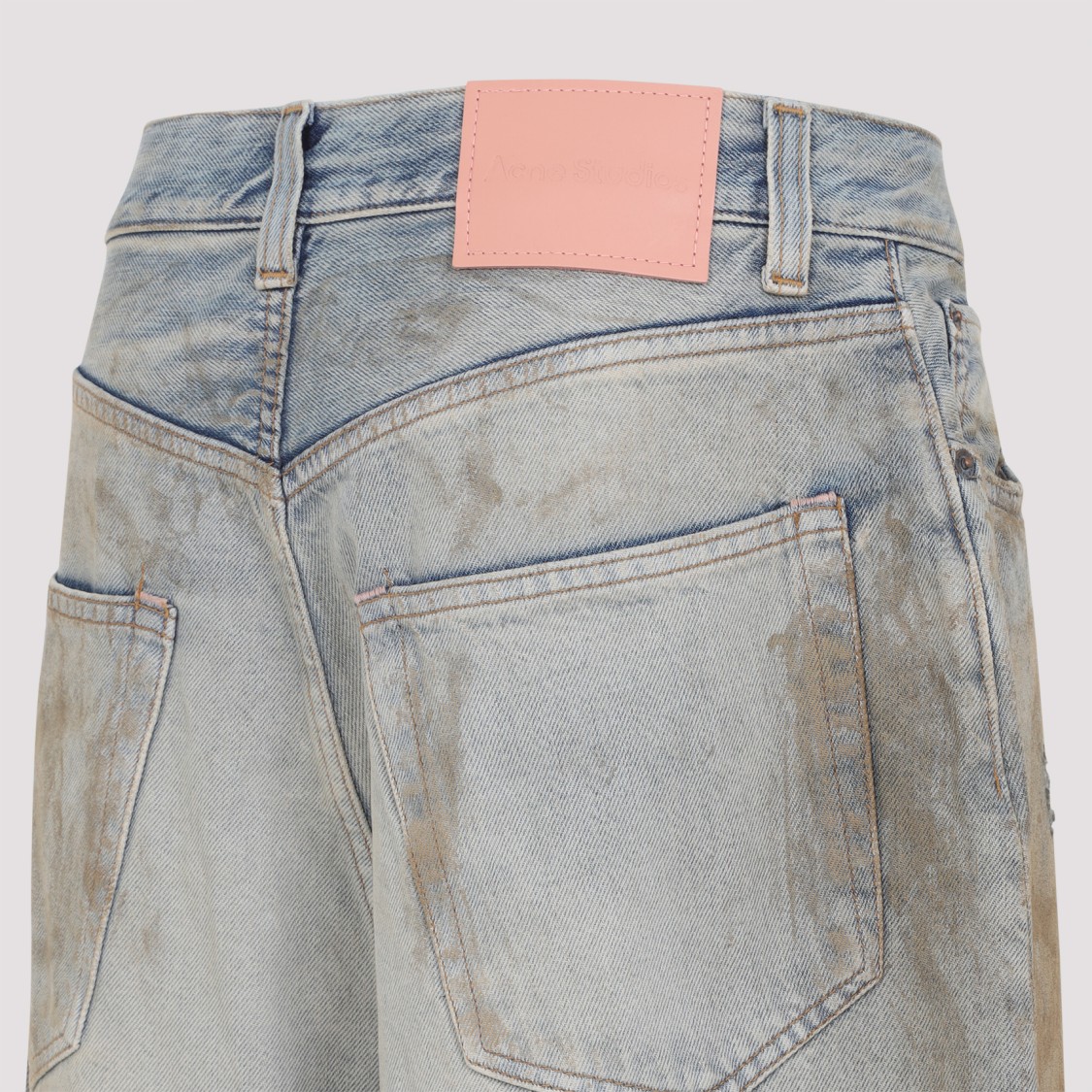 Acne Studios Baggy Jeans Mid Blue In Blue