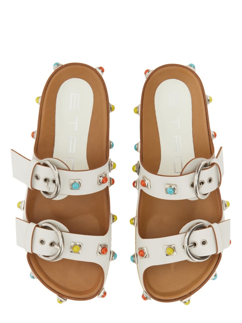 Etro Strappy Gemstone Sandals With Slip-on Style