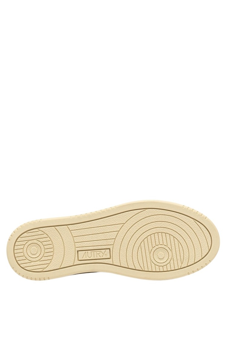 Autry Platform Low Lea Pat Wht Pltaupe Sneakers In White