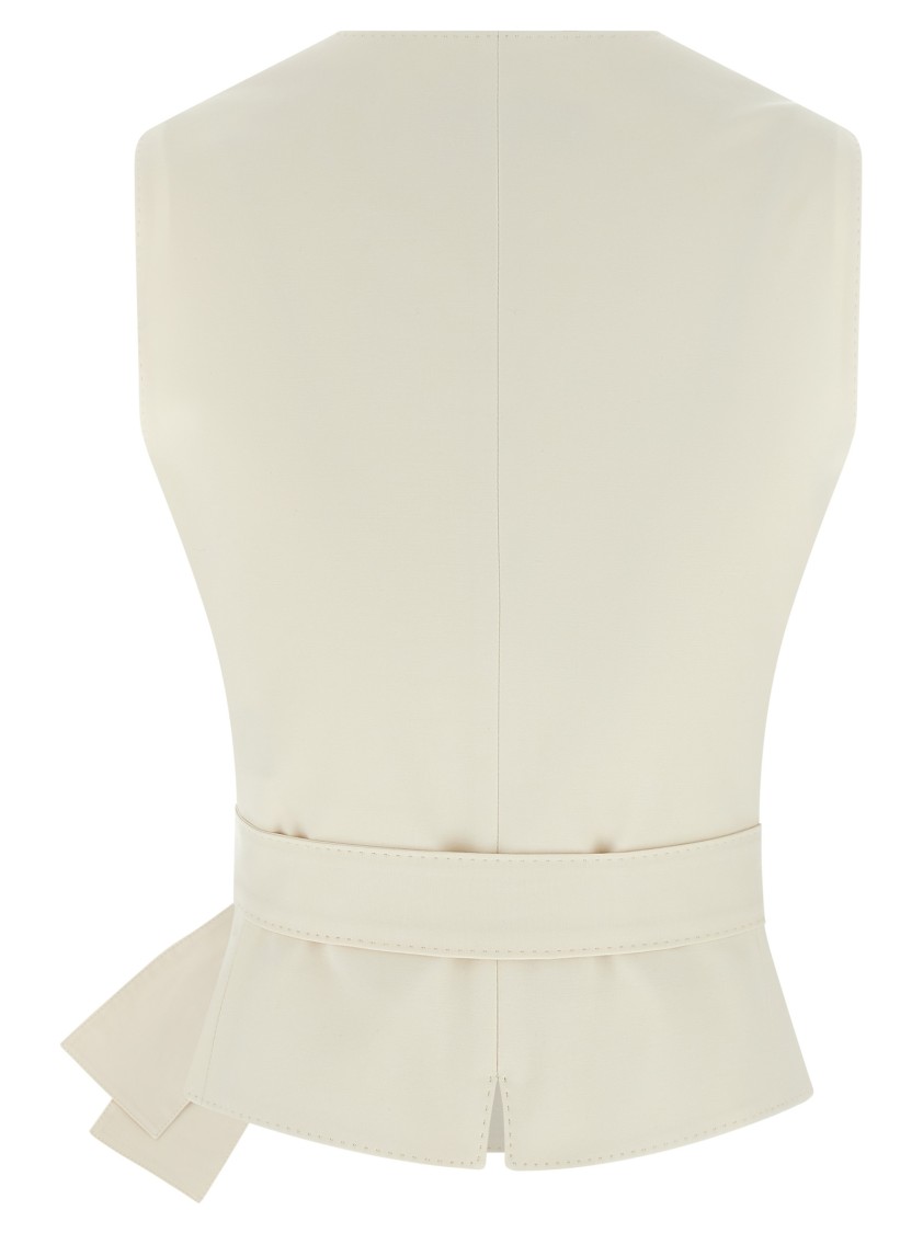 Max Mara Zampa Gilet White In White